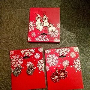 ❄️Christmas/Winter Theme 3 Earrings Bundle ❄️ Winter Sale ❄️